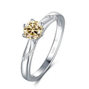 Blue Green Moissanite Ring In