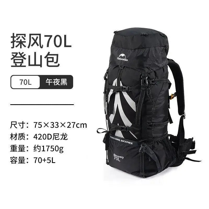 Naturehike Unisex 70L Hiking Backpack With Cover Gear