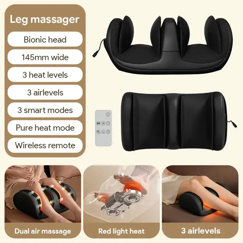 Foot Massage Machine with Heat Air Bag Shiatsu Feet Calf Massager with Massage Roller Auto-Off Timers Deep Kneading Relaxation