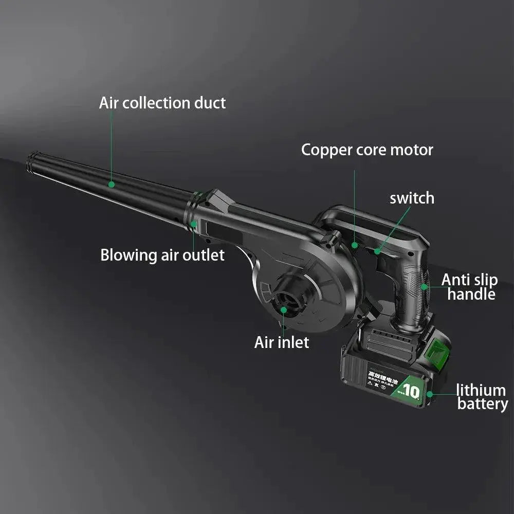 21V Cordless Blower High Power Battery Efficient Air Blowing