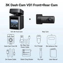 OurLum 3K Dash Cam With GPS Front 3K 1080p AI Voice App
