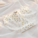 Floral Lace Cotton Underwear Set - Feminine Comfort Style