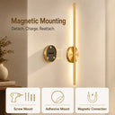 Rechargeable Gold LED Wall Light