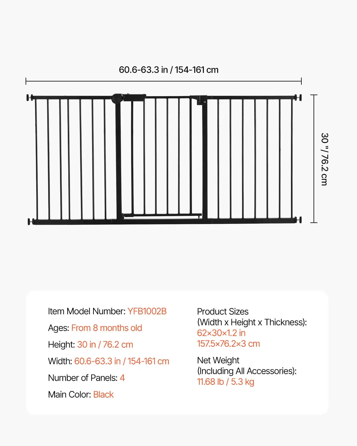 No Drill Pressure Mount Pet Gate — product image 9