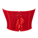 Women Overbust Corsets Crop Tops Golden Printed Bustiers