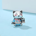 Sterling Silver Charm Fortune Cat