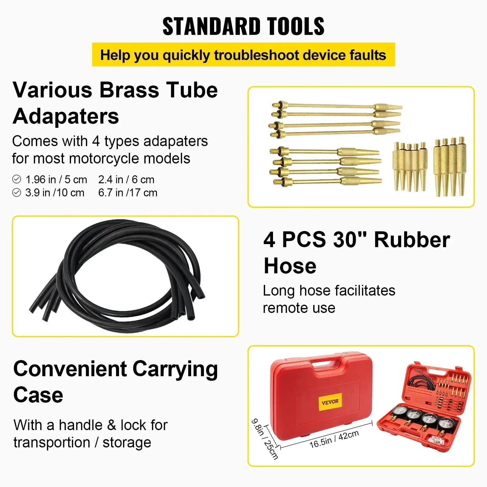 VEVOR Fuel Vacuum Carburetor Synchronize Tool Kit Set