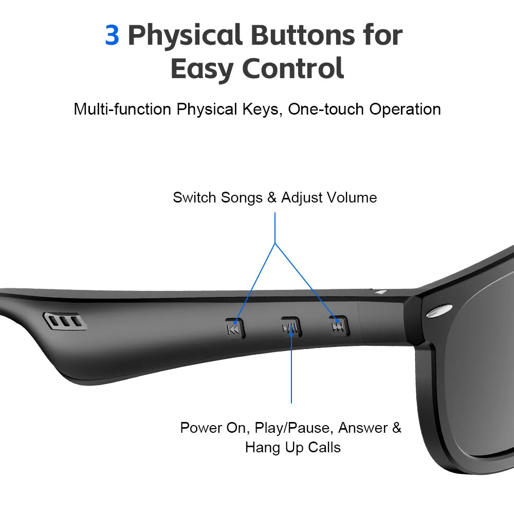 Smart Glasses Audio Wireless Headphones