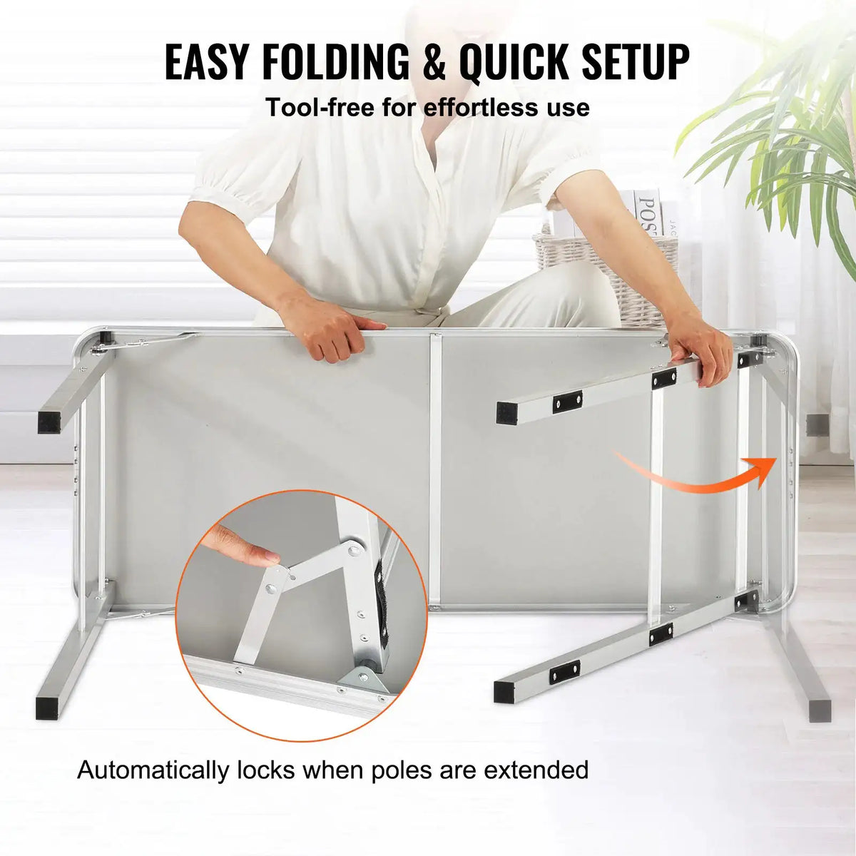 Foldable Portable Bar Table Black — product image 3
