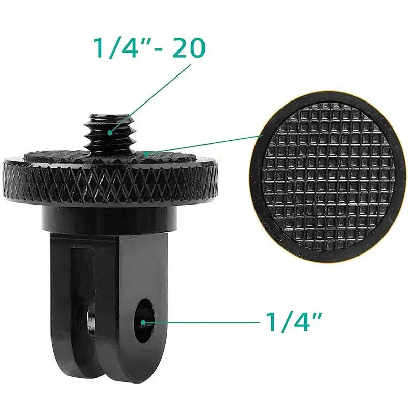 1/4 Inch Screw Tripod Adapter 360 Rotating Mount Holder For Go Pro 13 12 11 10 9 Insta 360 X5 X4 DJI OSMO 360 Camera Accessories