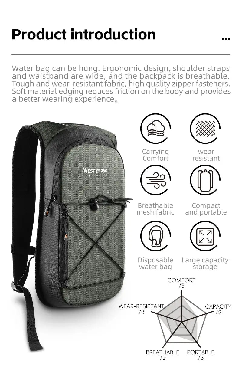West Biking Hydration Backpack Lightweight Breathable — product view 8