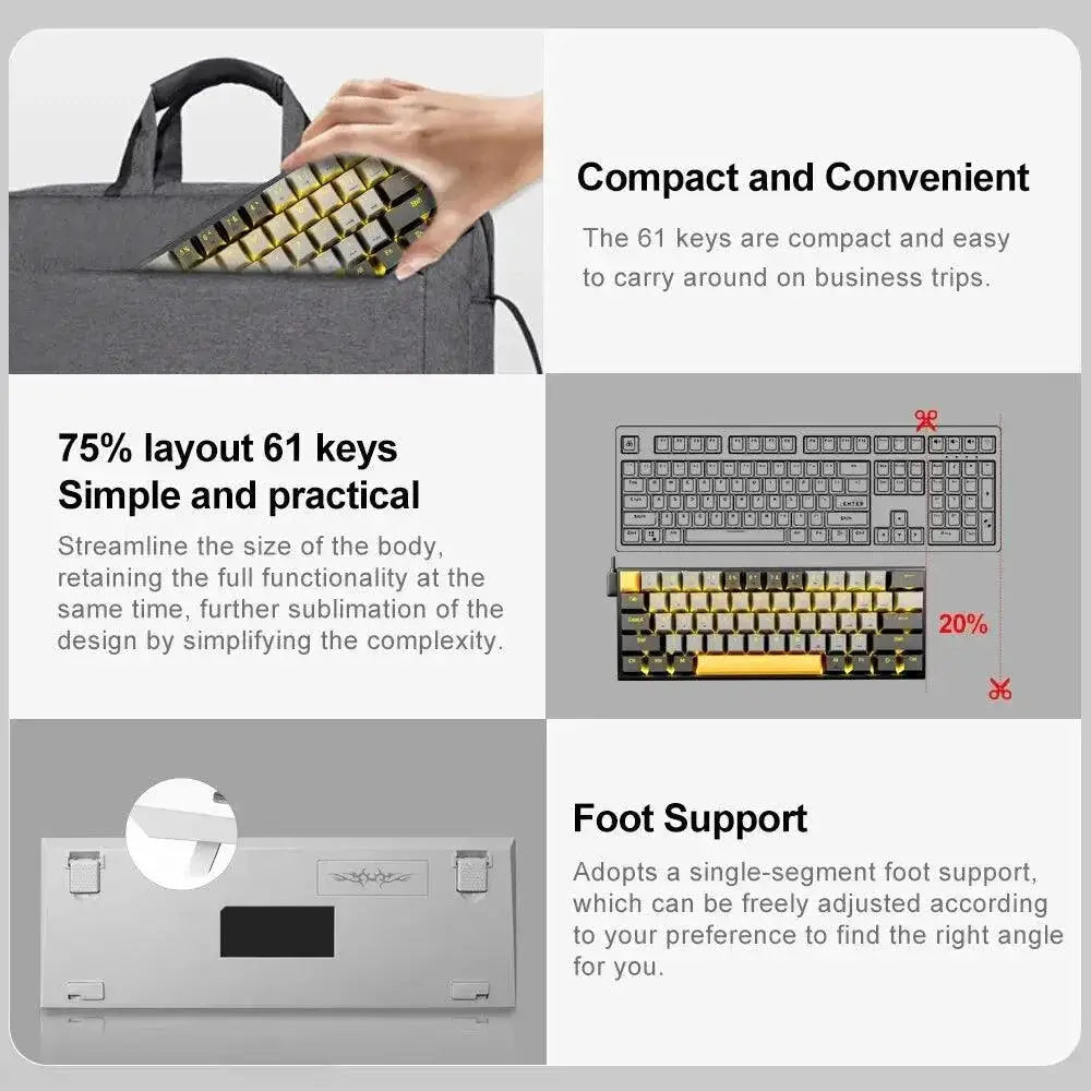 E Yooso Z11 Mechanical Gaming Keyboard Hot Swap Compact