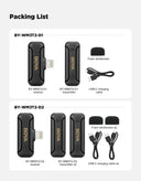 BY WM3T2 Wireless Lavalier Microphone For iPhone Android Live Broadcast For Vlog