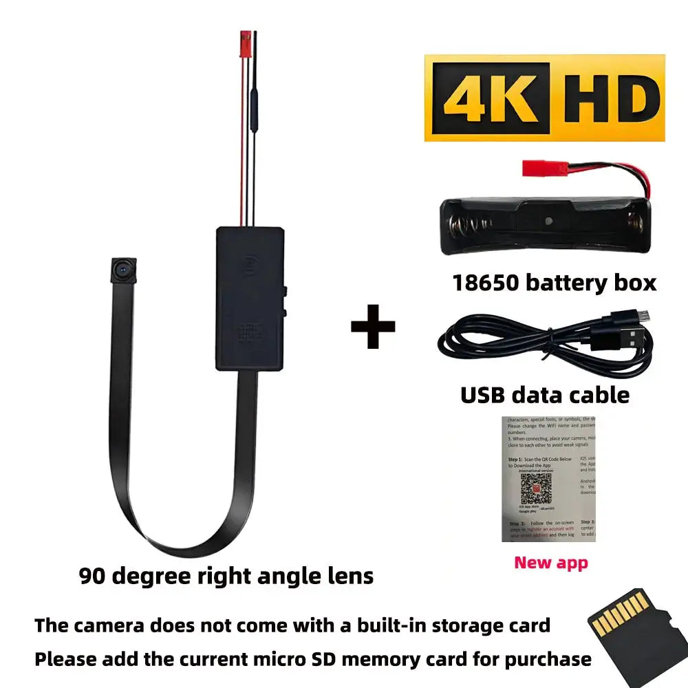 4K HD New Mini WiFi Camera, Supports Remote Viewing, Mobile Detection, Loop Storage, Home Nanny Style DIY Wireless Camera