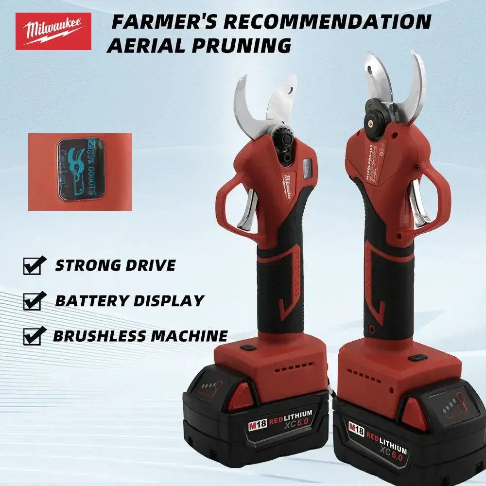 Milwaukee Cordless Electric Pruning Shears 18V Battery