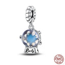 Sterling Silver Winter Snowflake Four Leaf