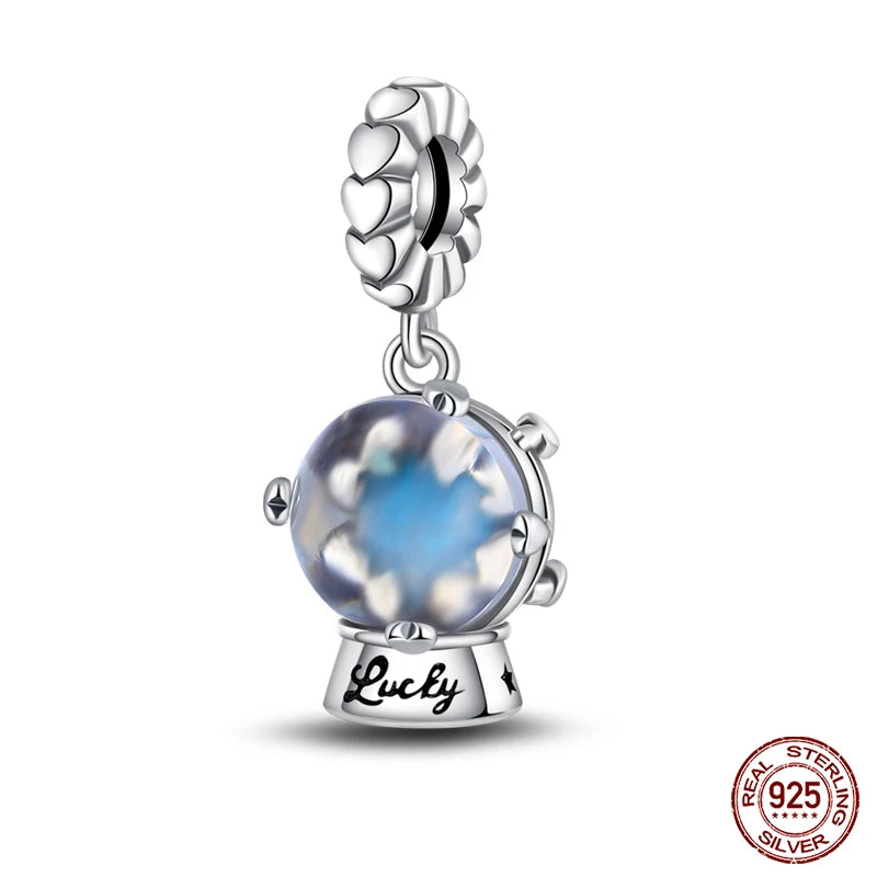 Sterling Silver Winter Snowflake Four Leaf
