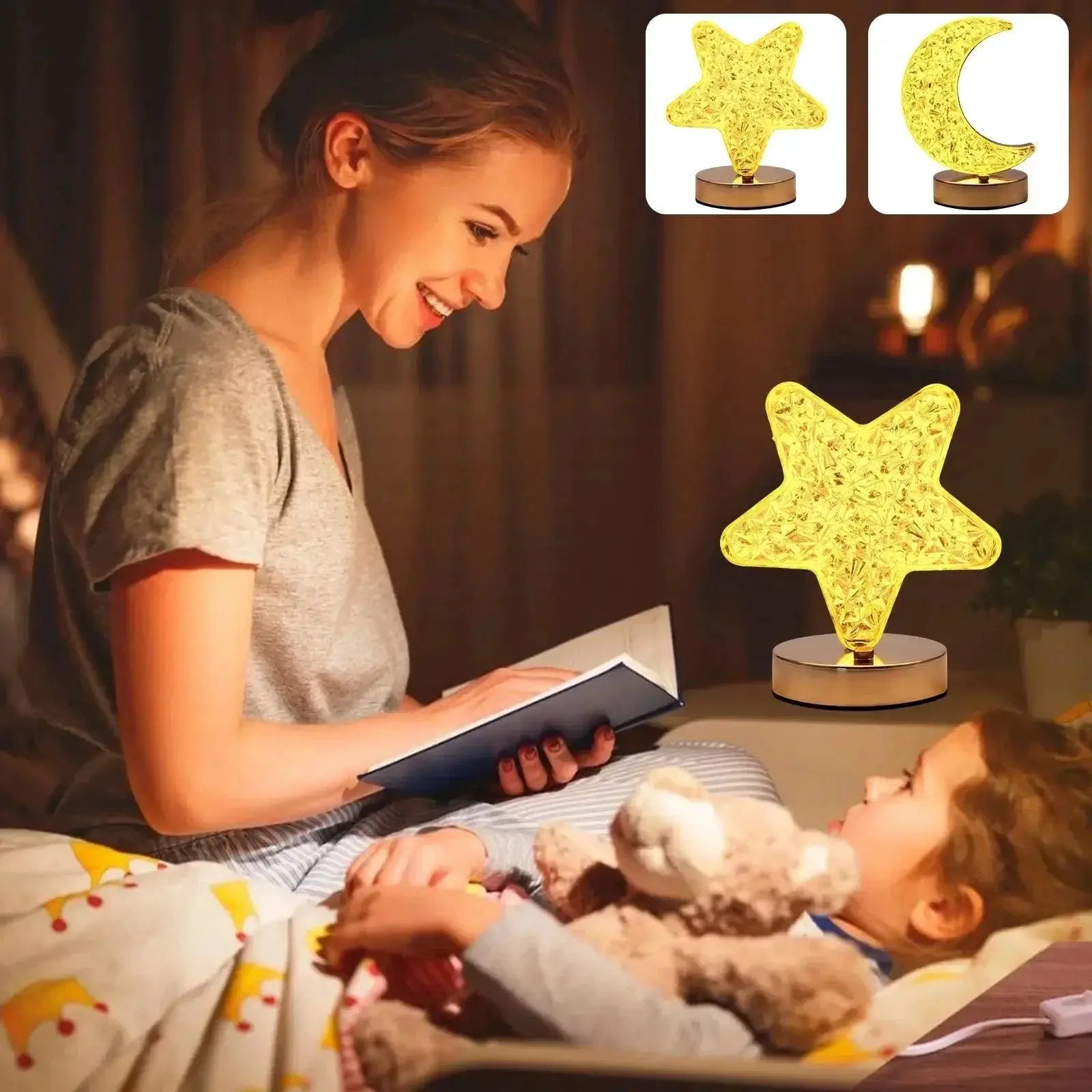 Rechargeable Dimming LED 3D Moon Lamp With Touch Night Light
