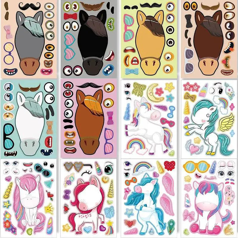 Create Your Own Animal Faces Stickers Set for Fun Crafts