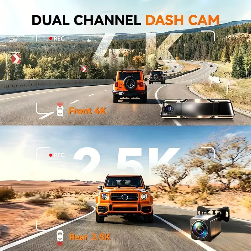 Smart Rear View Mirror Dash Cam, with Sensors And Wifi, ADAS — product view 3