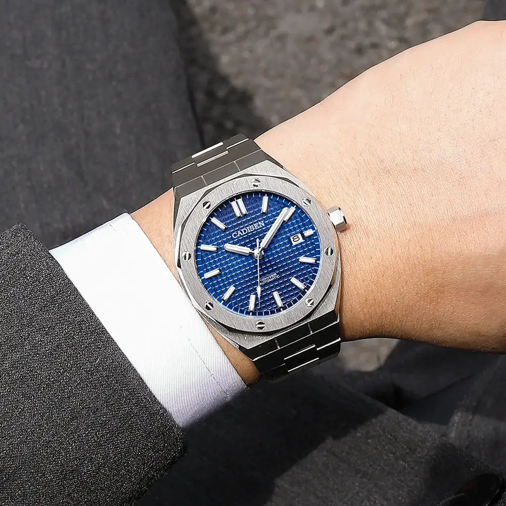 CADISEN Automatic Mens Watches Fashion Top Brand Stainless Steel Sapphire Glass MIYOTA 8215 Watch Men Mechanical Wristwatch
