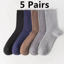 Men's Bamboo Fiber Sports Socks - 5 Pairs of Comfort