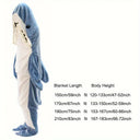 Cartoon Shark Blanket Sleeping Bag For Women Cozy Homewear