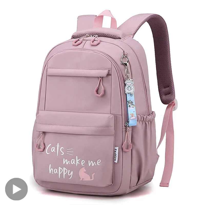Ergonomic Nylon School Travel Backpack