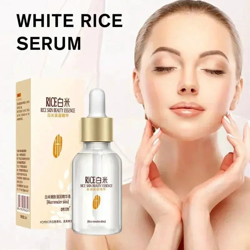 White Rice Face Serum Shrink Pores Brightening Cream