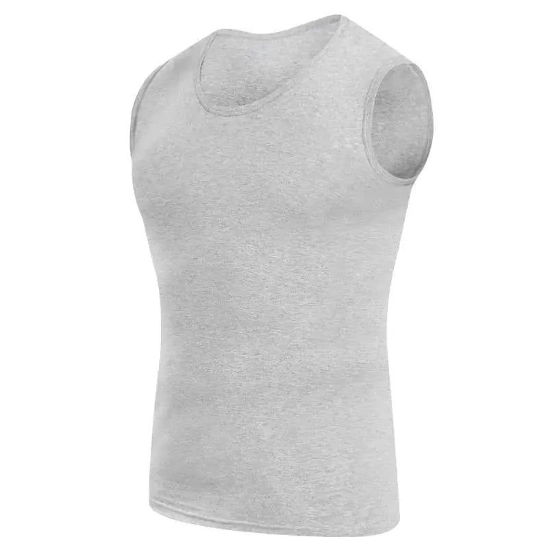 Mens Four Seasons Tight Cotton Vest For Leisure Sports Tee