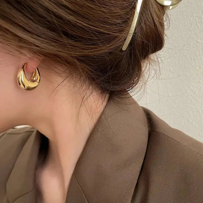 Vintage Gold Zircon Silver Earrings Allergy Free 925