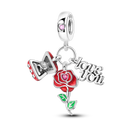Sterling Silver Bright Red Charm