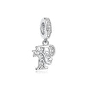 Sterling Silver Charm Star Letters