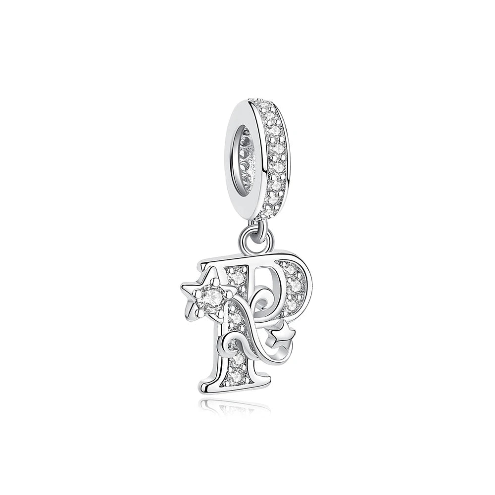 Sterling Silver Charm Star Letters