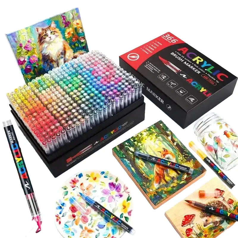 Vibrant Acrylic Brush Markers Kit — product view 1