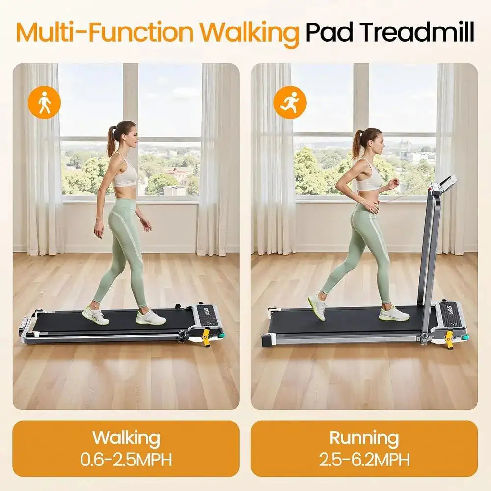 Dual-Sided Under Desk Treadmill with Shiatsu Foot Massage, 330 lbs Capacity, LED Display & Remote