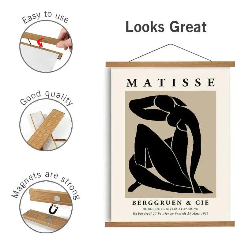 Magnetic Teak Wood Picture Frame for Stylish Home Decor