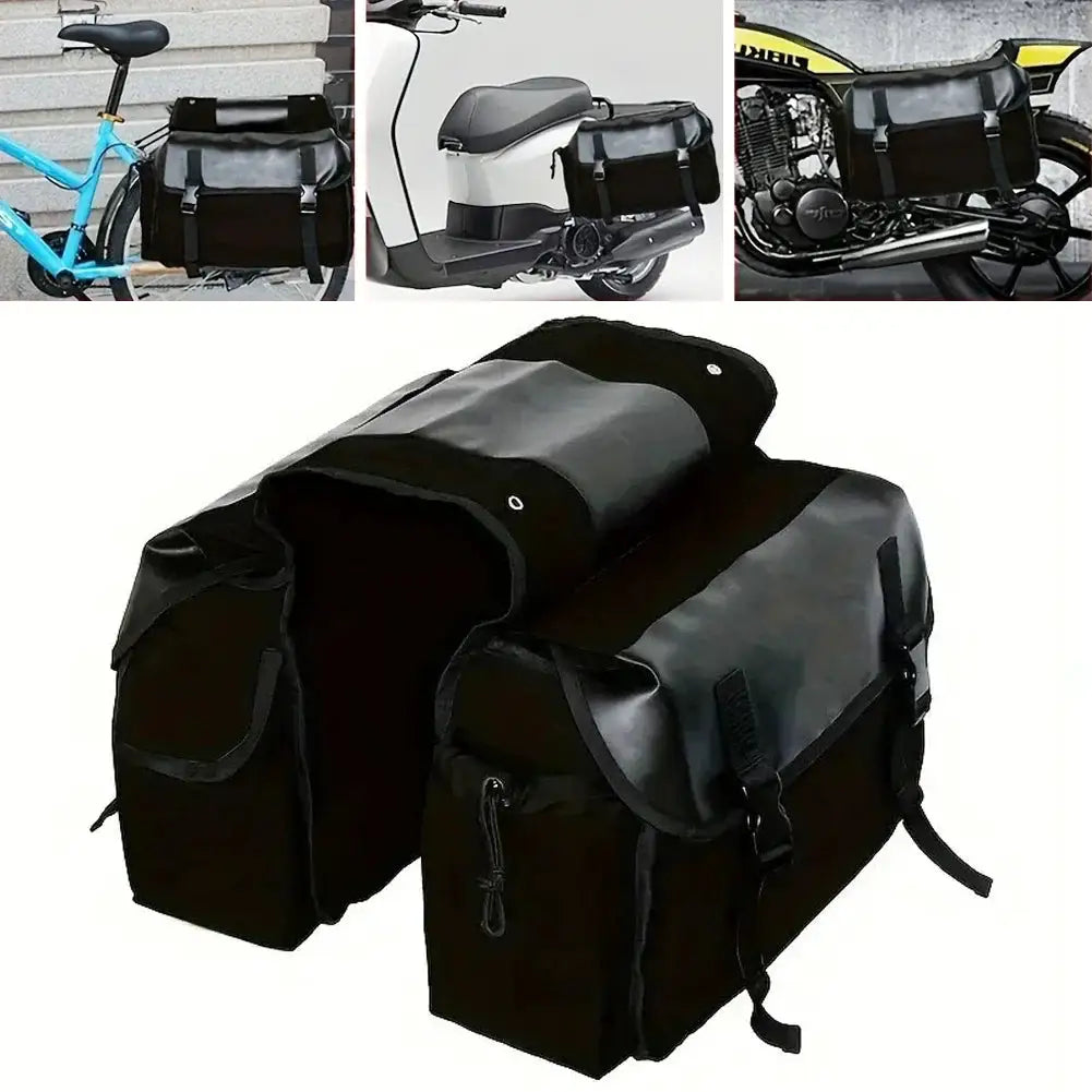 Portable Motorcycle Saddlebag Luggage Bags Waterproof Canvas Stroage Bag for Honda Shadow for Suzuki Dr 650 Rear Backpack