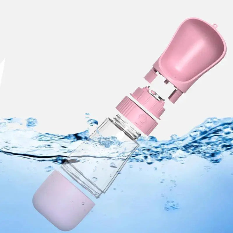Portable Pet Water Bottle With Feeder For Outdoor Adventures