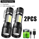 Rechargeable LED Flashlight - Waterproof Camping