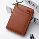 Mens Ultra Thin PU Card Case - Slim Design