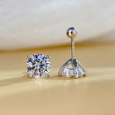 Moissanite Stud Earrings in Sterling Silver Personalized