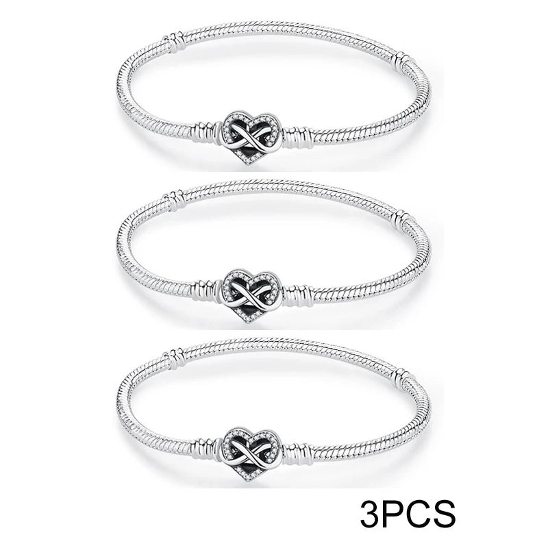 Sterling Silver Bracelet Bangles Love