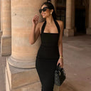 Flattering Halter Maxi Dress for Prom