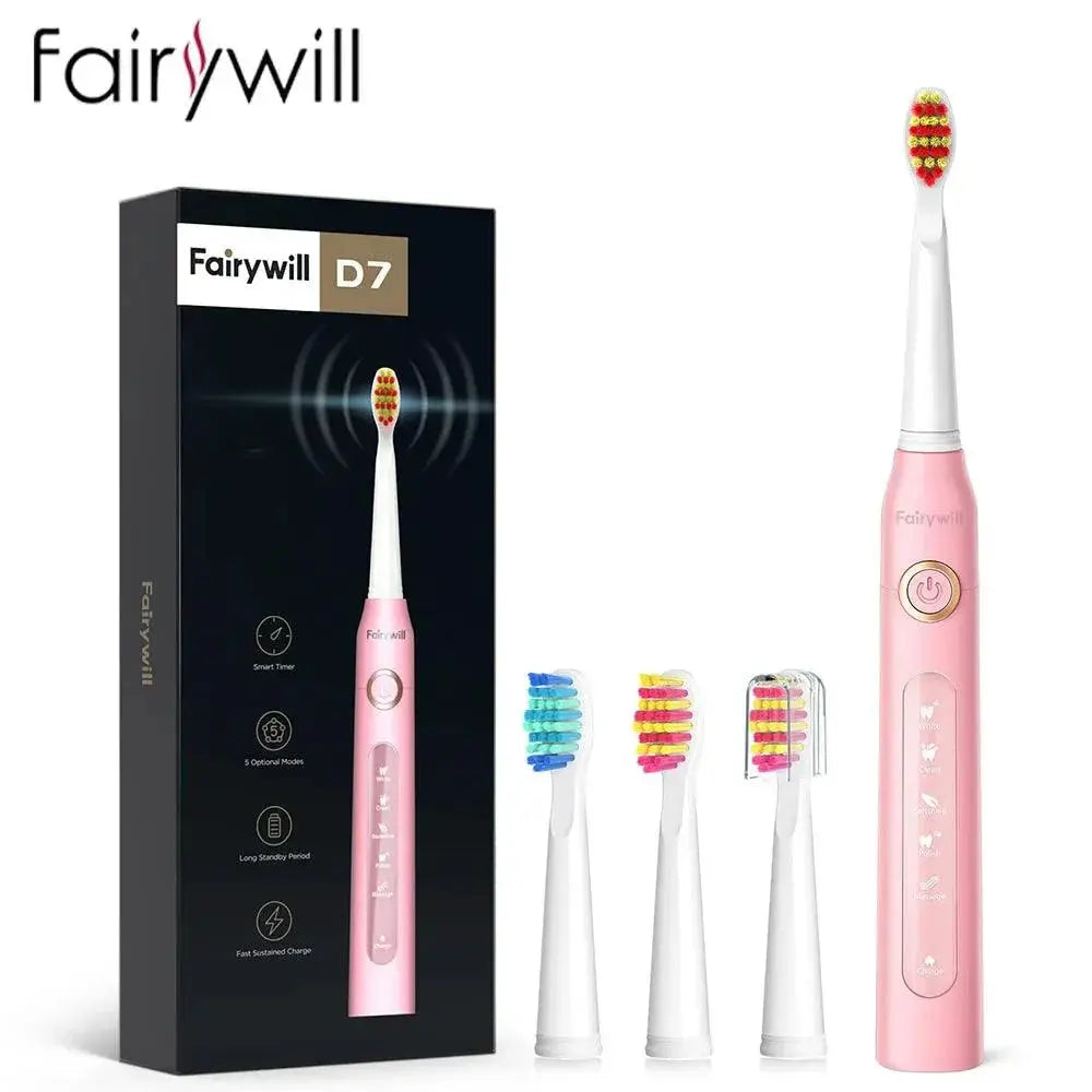 Fairywill 507 Sonic Toothbrush Waterproof Rechargeable