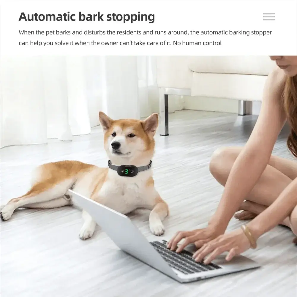 Smart Bark Stopper Dog Collar Rechargeable Training