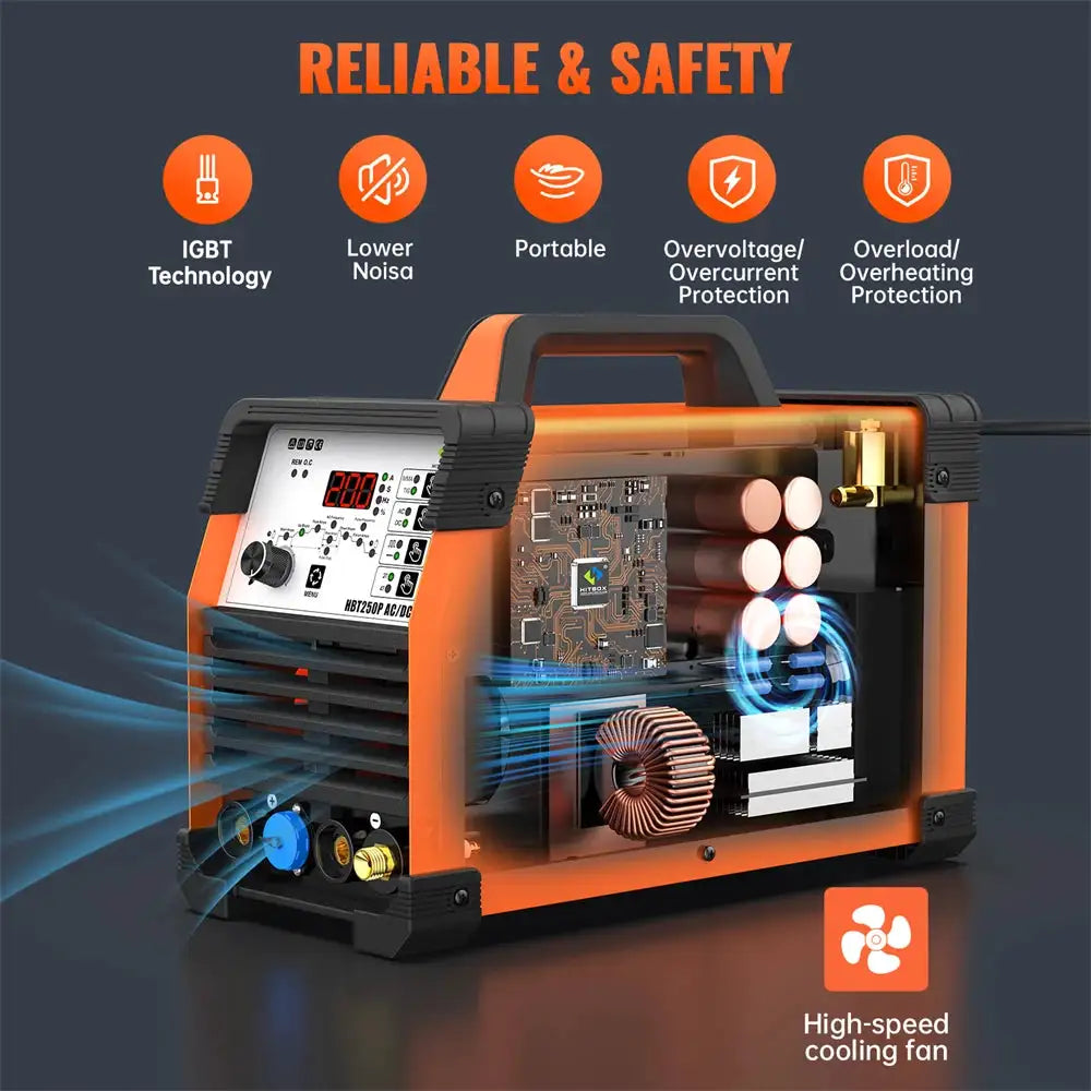 HITBOX HBT250P Precision TIG Welding Machine — product view 4