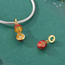 Silver Charm Pendant Christmas Stocking