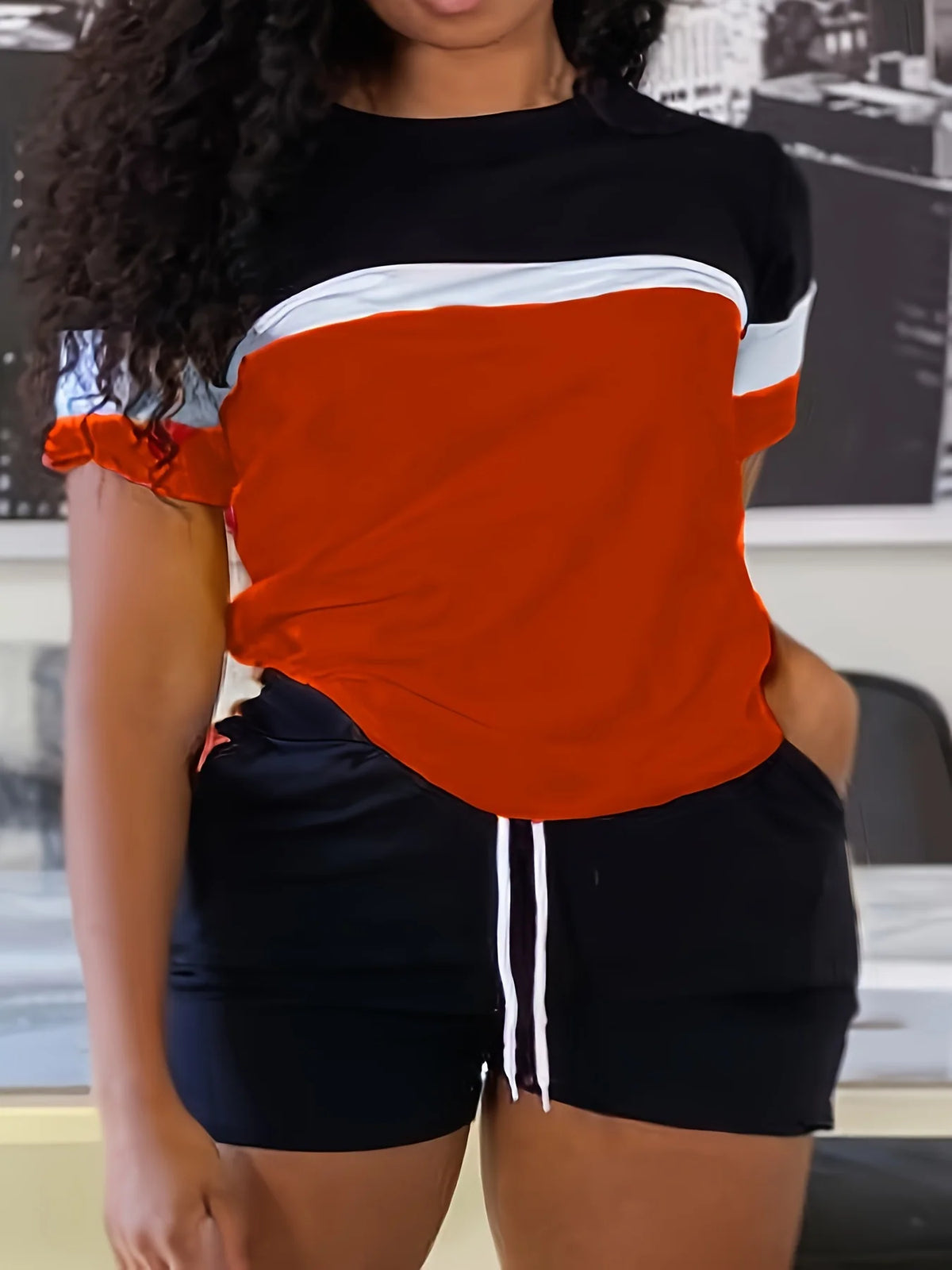 Plus Size Pocket Outfit Set