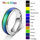 Steel Mood Ring - Changing Colors Fashion Jewelry